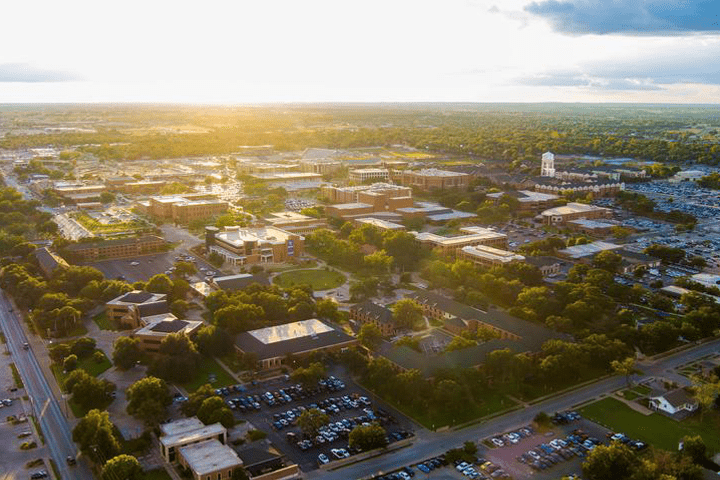 campus drone shot 2023