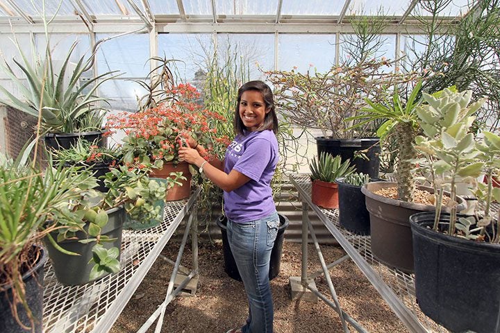 female student horticulture