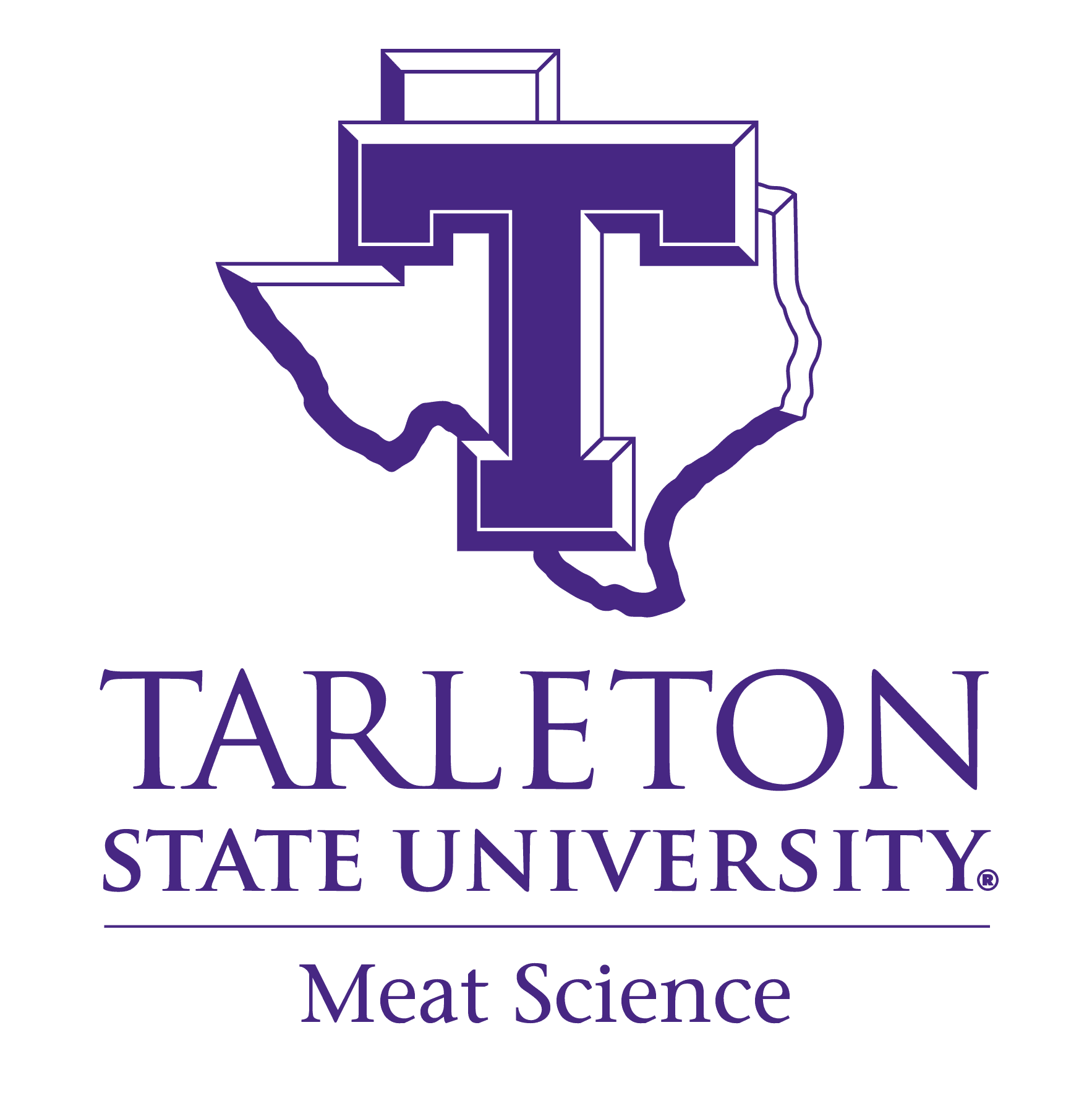 Tarleton Logo Vertical MeatScience Purple
