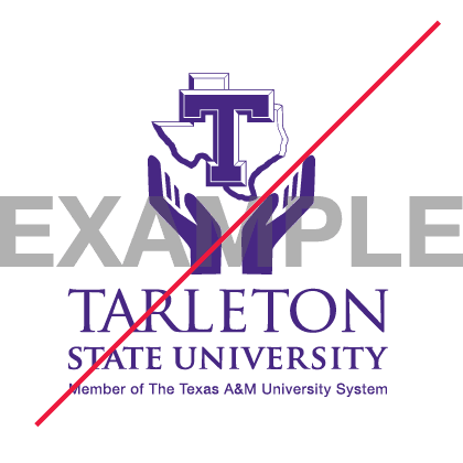 Tarleton logo combined with hand imagery