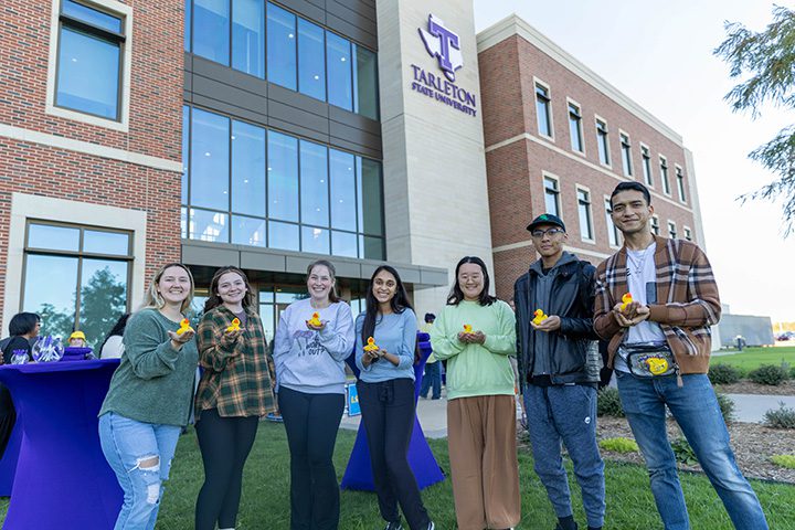 students posing for launching of the ducks