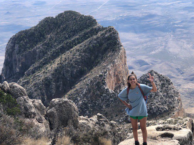 Outdoor Adventure Class took a trip to Outdoor Adventure student in Guadalupe Mountains National Park.