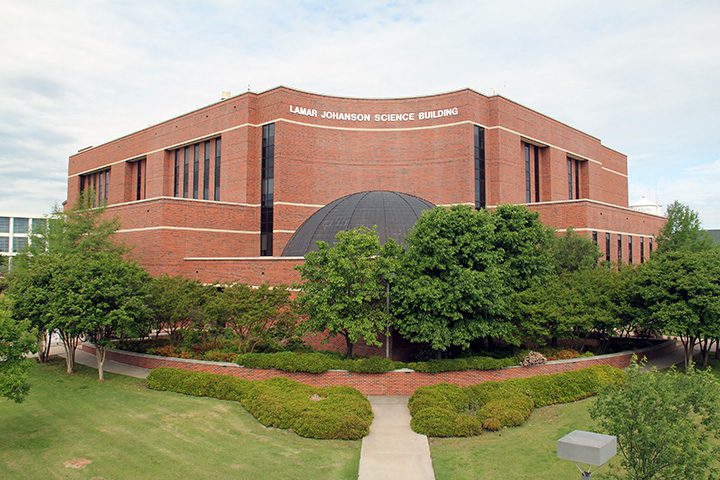 Aerial view of Lamar Johanson Science Building