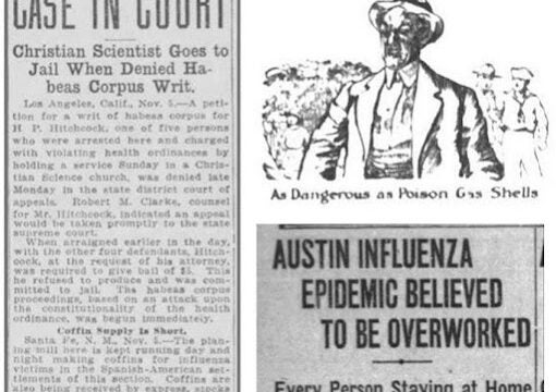 Articles from various Texas Newspapers in Fall of 1918