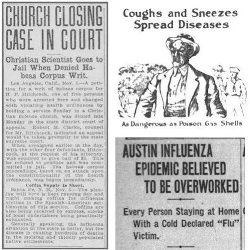 Articles from various Texas Newspapers in Fall of 1918