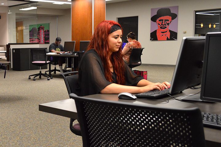 girl at computer